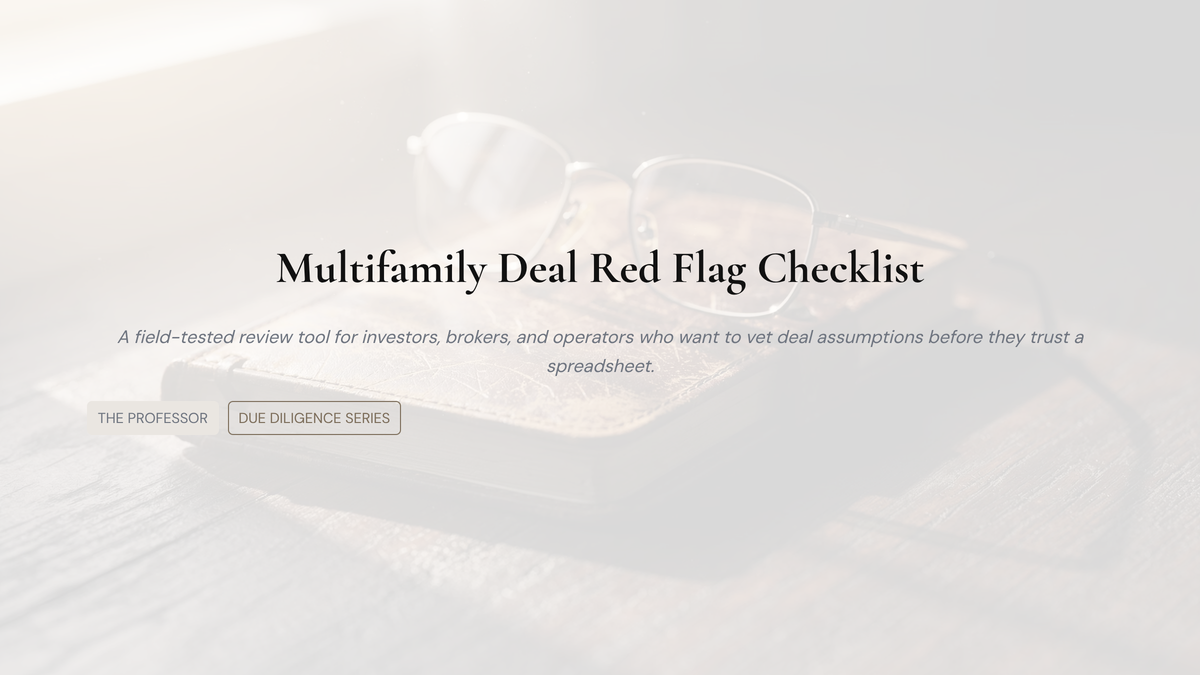 Multifamily Deal Red Flag Checklist