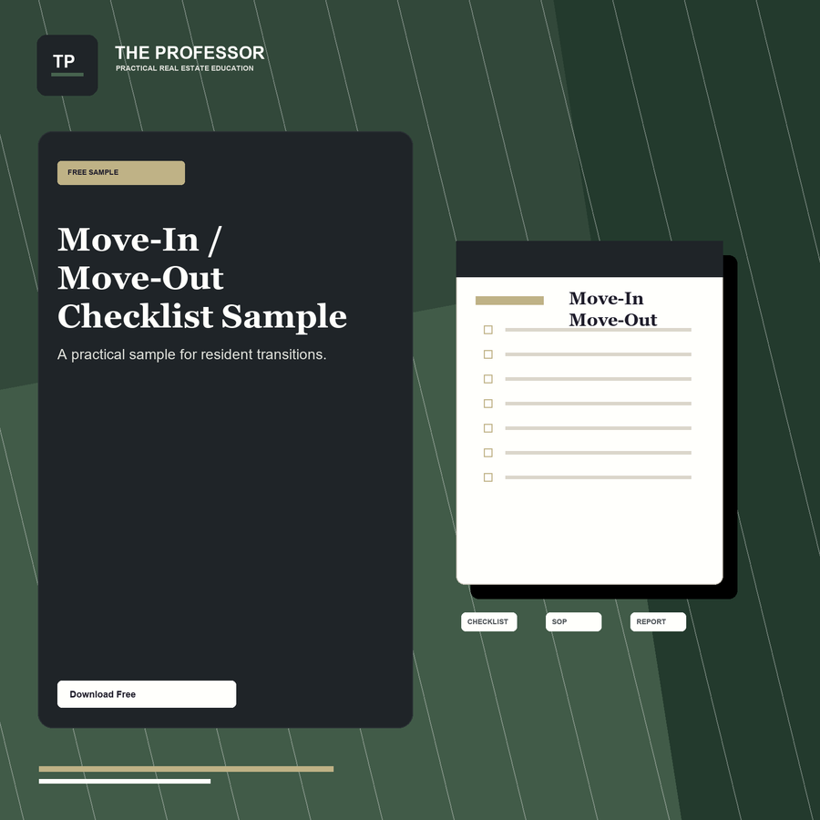 Move-in / Move-Out Checklist Sample